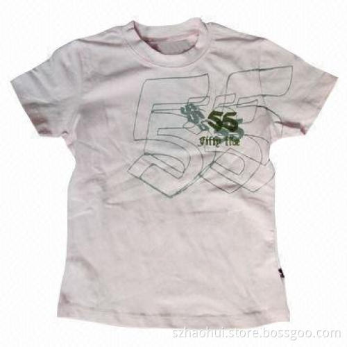 Ladies' Cotton Pink T-shirt with XS-3XL Sizes